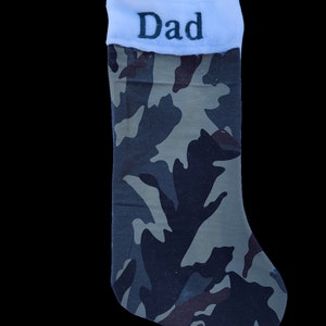 Military Army Camo Christmas Stocking Personalized & Embroidered Monogrammed