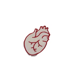 Anatomical Heart Iron on Patch Sew on Patch Anatomical correct Heart