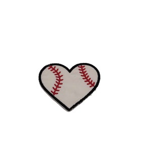 Baseball-Herz-Aufnäher zum Aufbügeln, zum Aufnähen