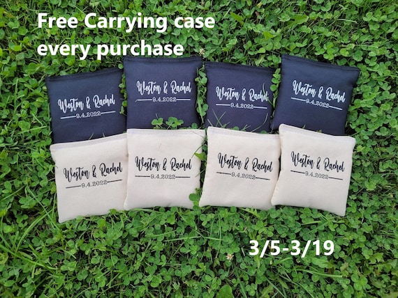 Wedding Cornhole Bags Custom Embroidered Regulation Corn hole Bags