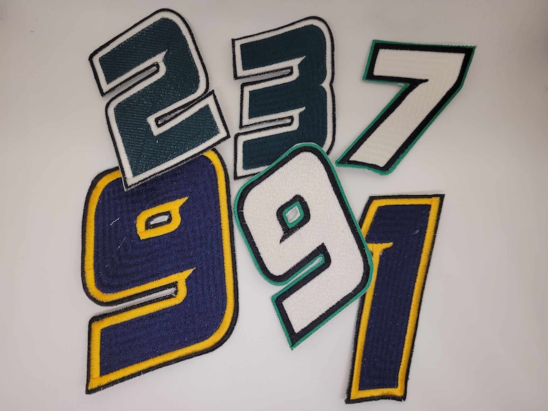 Full Thread Race Car Number Patches Racing Number Iron on Patch - Etsy