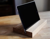 iPad Stand / Docking Station / Tablet Stand / White Ash / Black Walnut