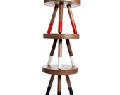 Campfire Stool / Black Walnut / Side Table / End Table / Accent Table / Three-Legged / Minimal / Modern