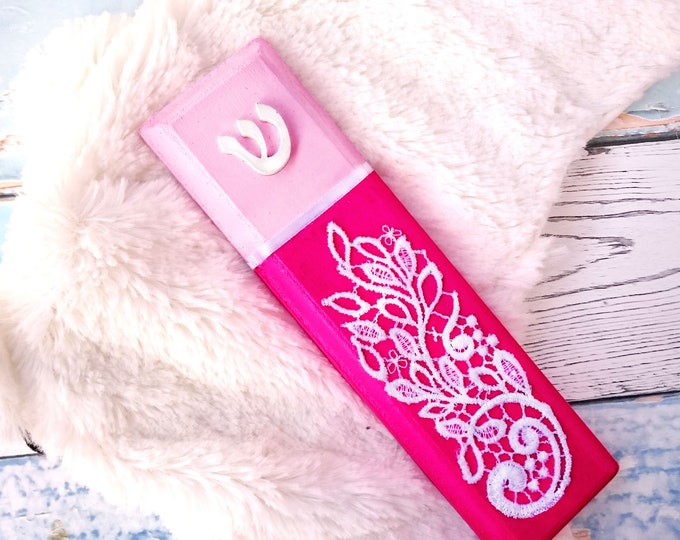 Mezuzah Case Kids Mezuzah Girl Mezuzah Pink Mezuzah Baby Etsy