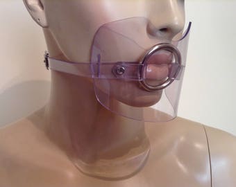 Clear Vegan O-Ring Gag w/ Removable Muzzle Panel