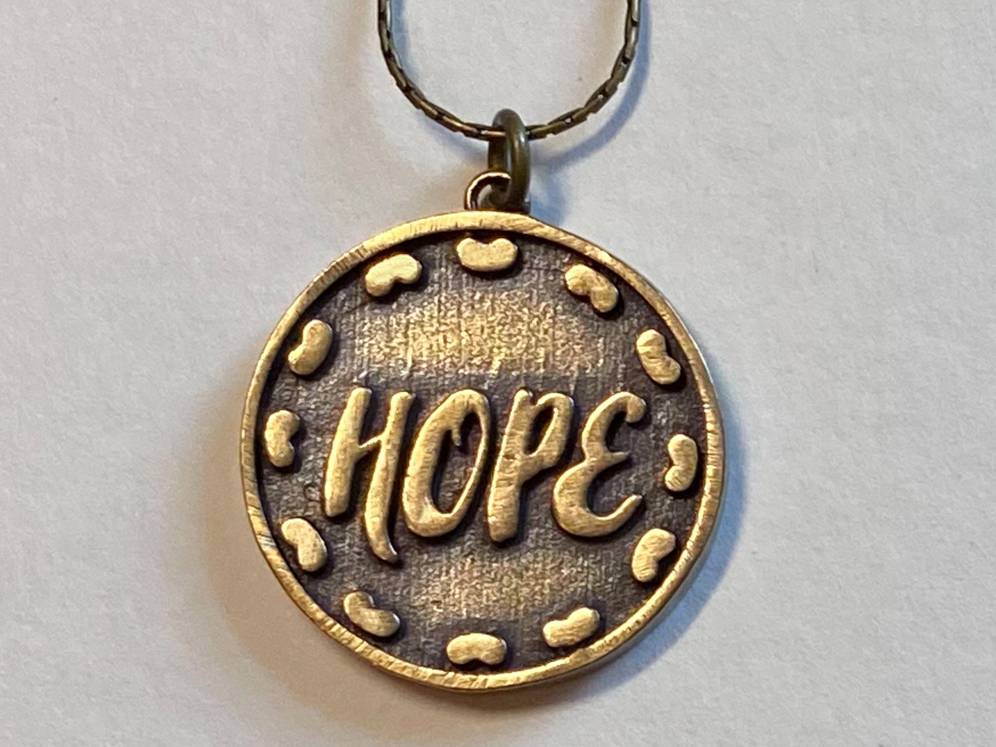 Hope Kidneys Bronze Medallion Necklace