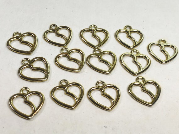 Gold Heart Charms Pack