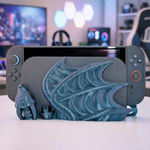 Dragon Nintendo Switch Dock Cover | 3D Printed  Dragon Switch Dock Stand | Fits Switch 1, OLED & Switch 2 | Gamer Gift