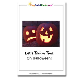 Let's Trick or Treat on Halloween - Easy Social Story