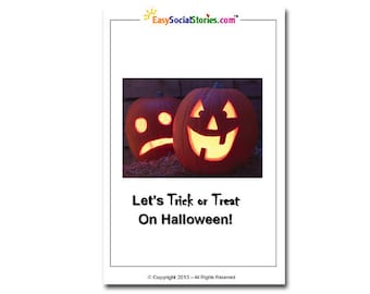 Let's Trick or Treat on Halloween - Easy Social Story