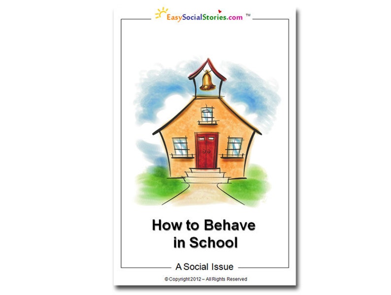 How to Behave in School Easy Social Story image 1