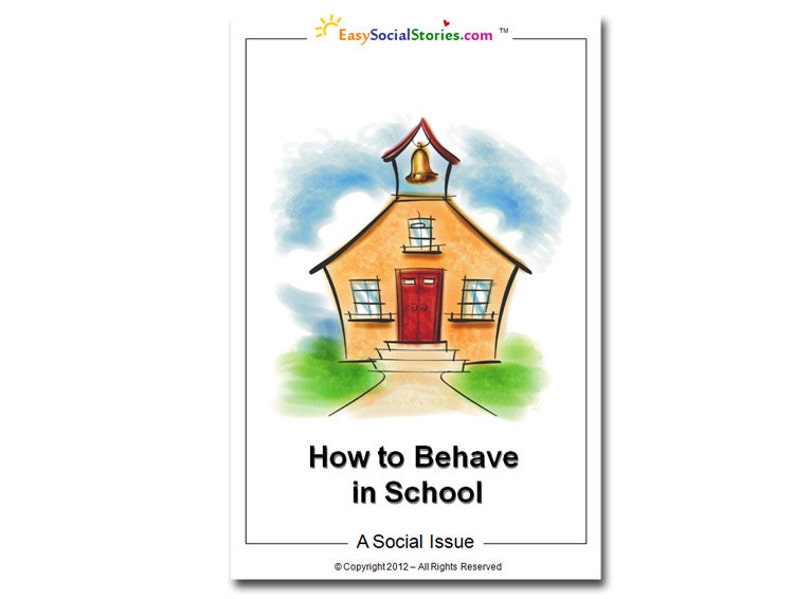 How to behave in school easy social story etsy uk