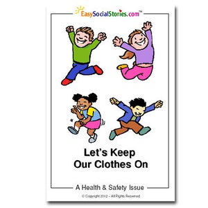 Let&#39;s Keep Our Clothes On! - Easy Social Story