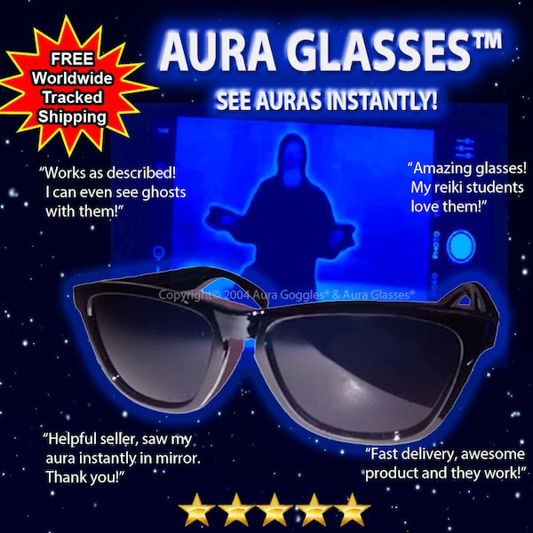 AURA GLASSES dicyanin style crystal healing reading psychic wicca kirlian energy hunting ghost haunted wiccan reiki chakras meditation