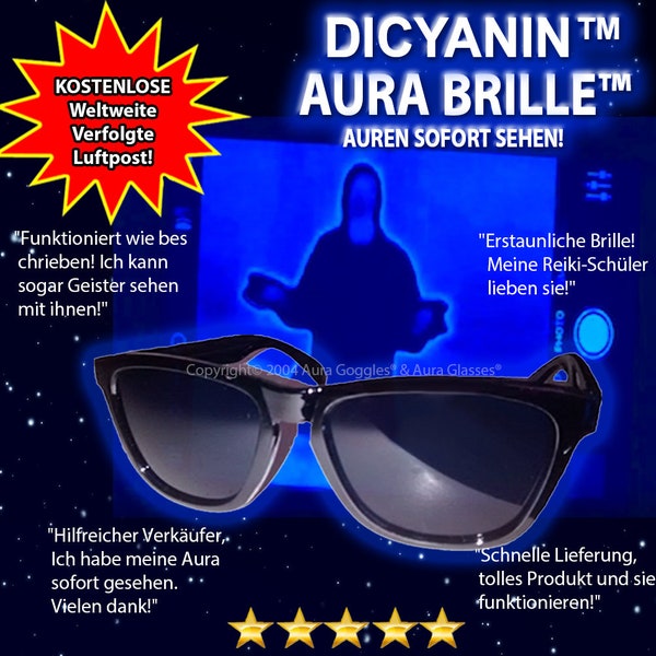 Offiziell DICYANIN AURA BRILLE Geisterjäger Geist Paranormale Heilung Werkzeug Runen Geister Kilner Esoterik uv Horrorhaus Psychiche emf evp