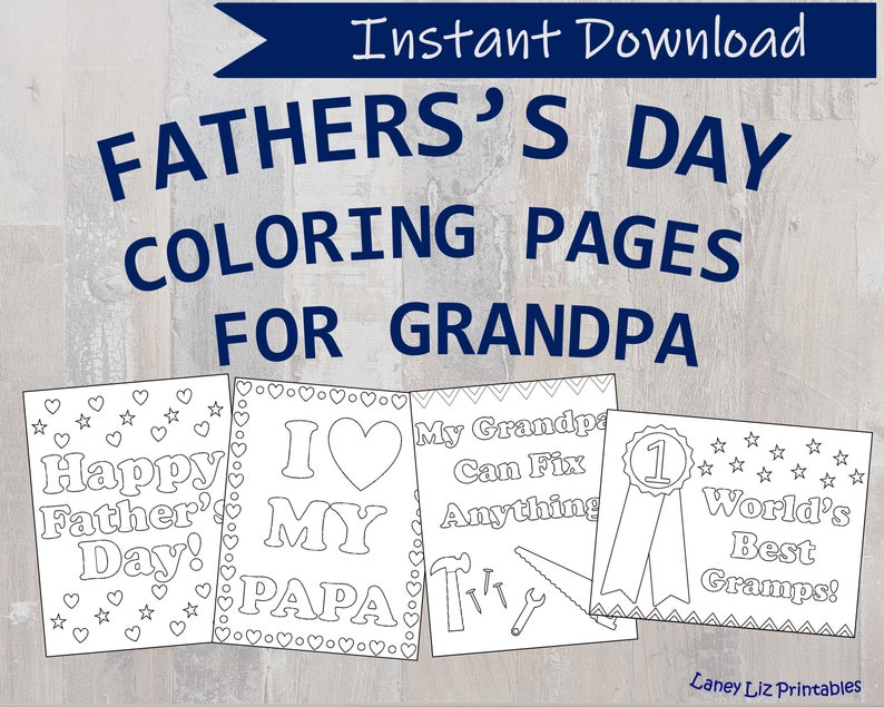 Printable Father's Day Coloring Pages for Grandpa Father's Day Coloring ...