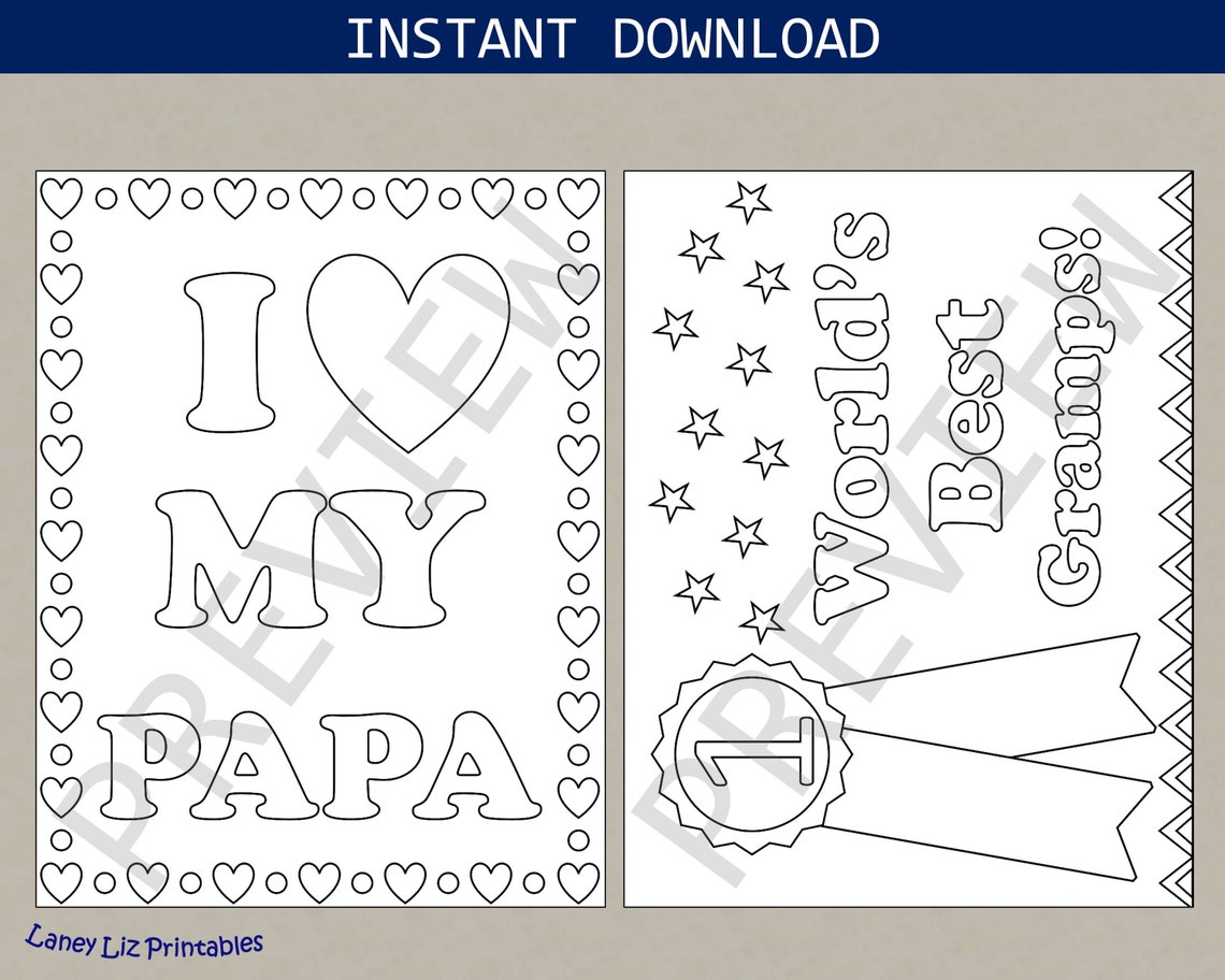 Printable Father's Day Coloring Pages for Grandpa| Father's Day ...