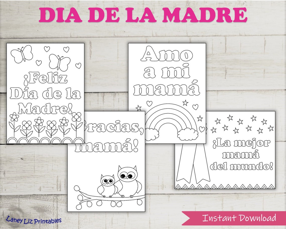 Printable Spanish Mother's Day Coloring Pages Mother's Day Coloring ...