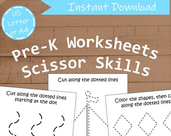 pre k worksheets etsy