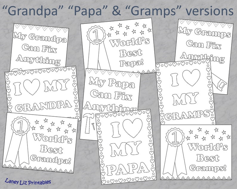 Printable Father's Day Coloring Pages for Grandpa| Father's Day ...