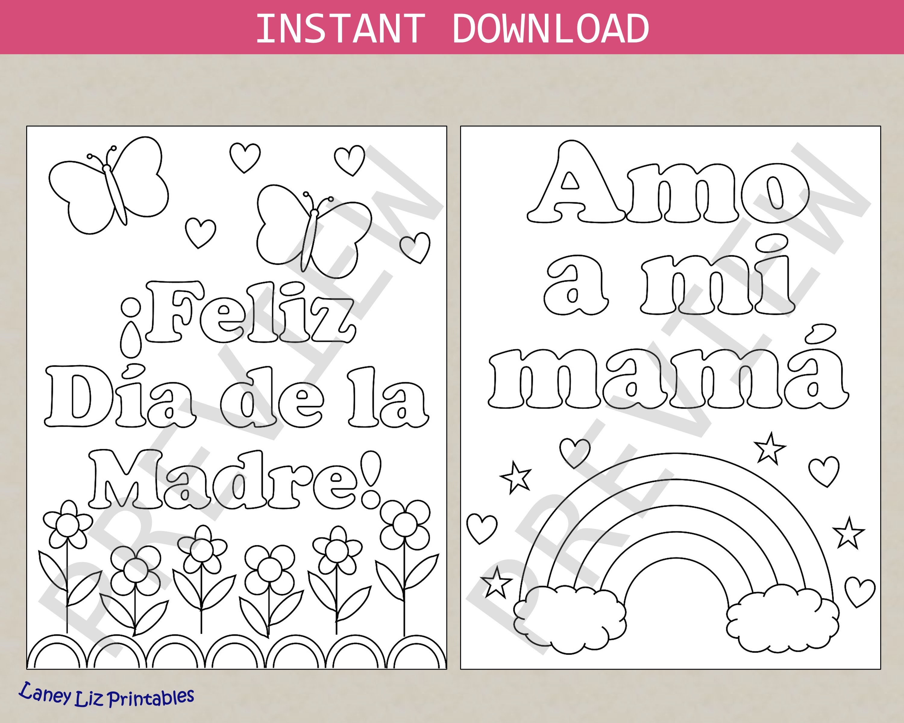 Printable Spanish Mother's Day Coloring Pages Mother's Day Coloring