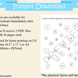 pre k worksheet letter search printable alphabet search etsy