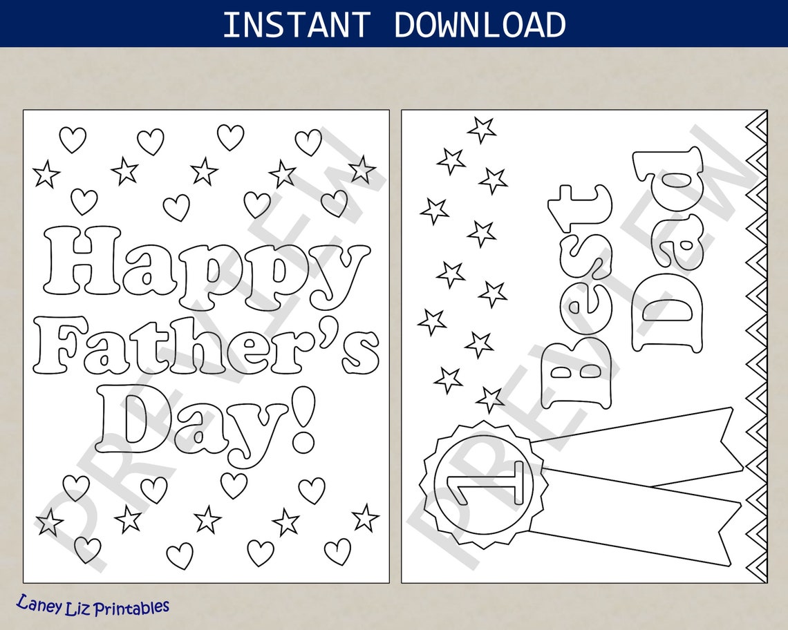 Printable Father's Day Coloring Pages Father's Day Coloring Sheets - Etsy