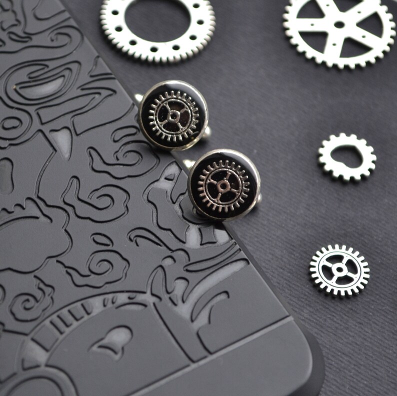 Steampunk cufflinks men cufflinks minimalist cufflinks unique Etsy