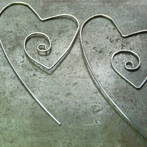Hammered Wire Heart Earrings