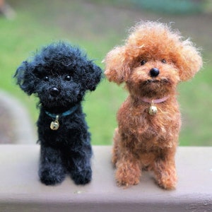 Personalized Your Pet: Needle Felted Poodle Dog Custom Wool Dog Portrait, Felt Animal, Mother's Day Birthday Gift, Miniature Animal, Blythe