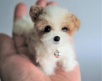Assorted Needle Felted Puppies: Maltese, Shih Tzu, Shorkie, Cavapoo, Poodle, Yorkie Dog Lover Gift, Pet Loss Memorial, Blythe Accessory