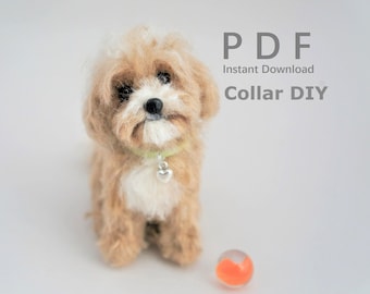 Needle Felted Dog COLLAR PDF Tutorial: How to Make Cute Collars for Small Needle Felted Animals, No Pattern! Miniature Accessory DIY