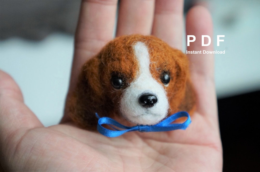 Needle Felting Tutorial PDF Pattern How to Needle Felt a Dog Portrait