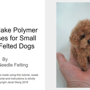 Needle Felted Dog Polymer Clay Nose DIY PDF Tutorial: How to Make Polymer Clay Noses for Small Needle Felted Animals. Fun and Easy to Make image 3