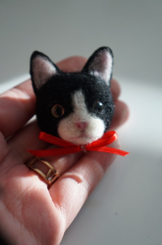Wool Roving Cute Cat Needle Felting Supplies Frame Beginners DIY Kits  Tutorial