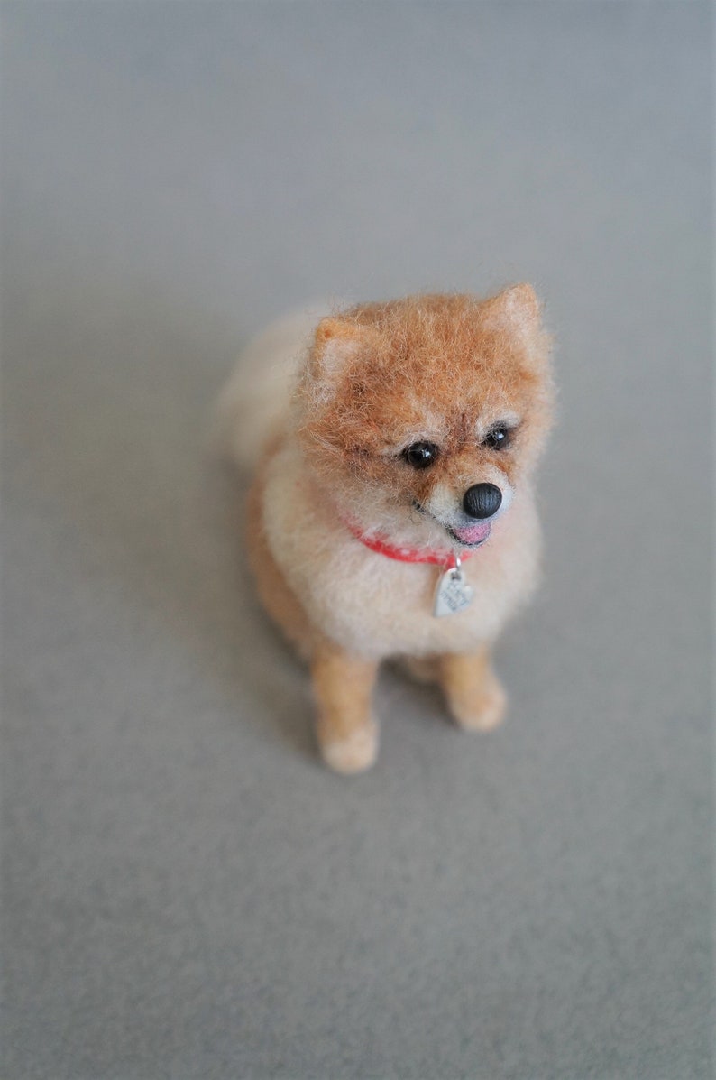 Needle Felted Pomeranian Custom Dog Figurine Custom Dog Etsy
