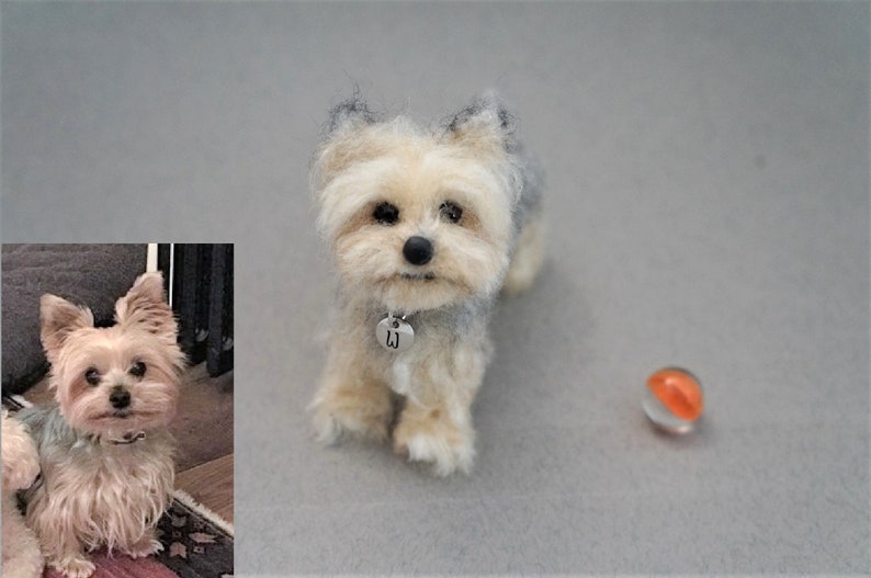 Needle Felted Dog Yorkie Yorkshire Terrier Puppy Custom Pet Etsy