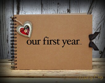 Our First Year Scrapbook First Year Anniversary Gift Boyfriend Husband Girlfriend Wife Photo Book Memory Album Christmas Gift Idea Our First Year Scrapbook First Year Anniversary Gift Boyfriend Husband Girlfriend Wife Photo Book Memory Album Christmas Gift Idea