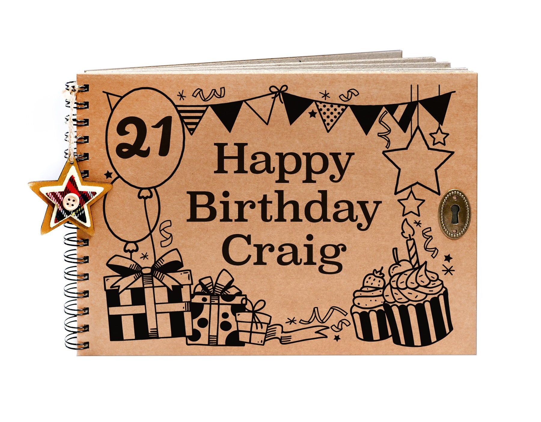Other Party Supplies Happy 21th Birthday Party Guest Book Keepsake