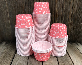 100 Pink Snack Cups, Candy Cups, Nut Cups, Bulk Party Supply, Mini Ice Cream Cup, Paper Nut Cup, Free Shipping