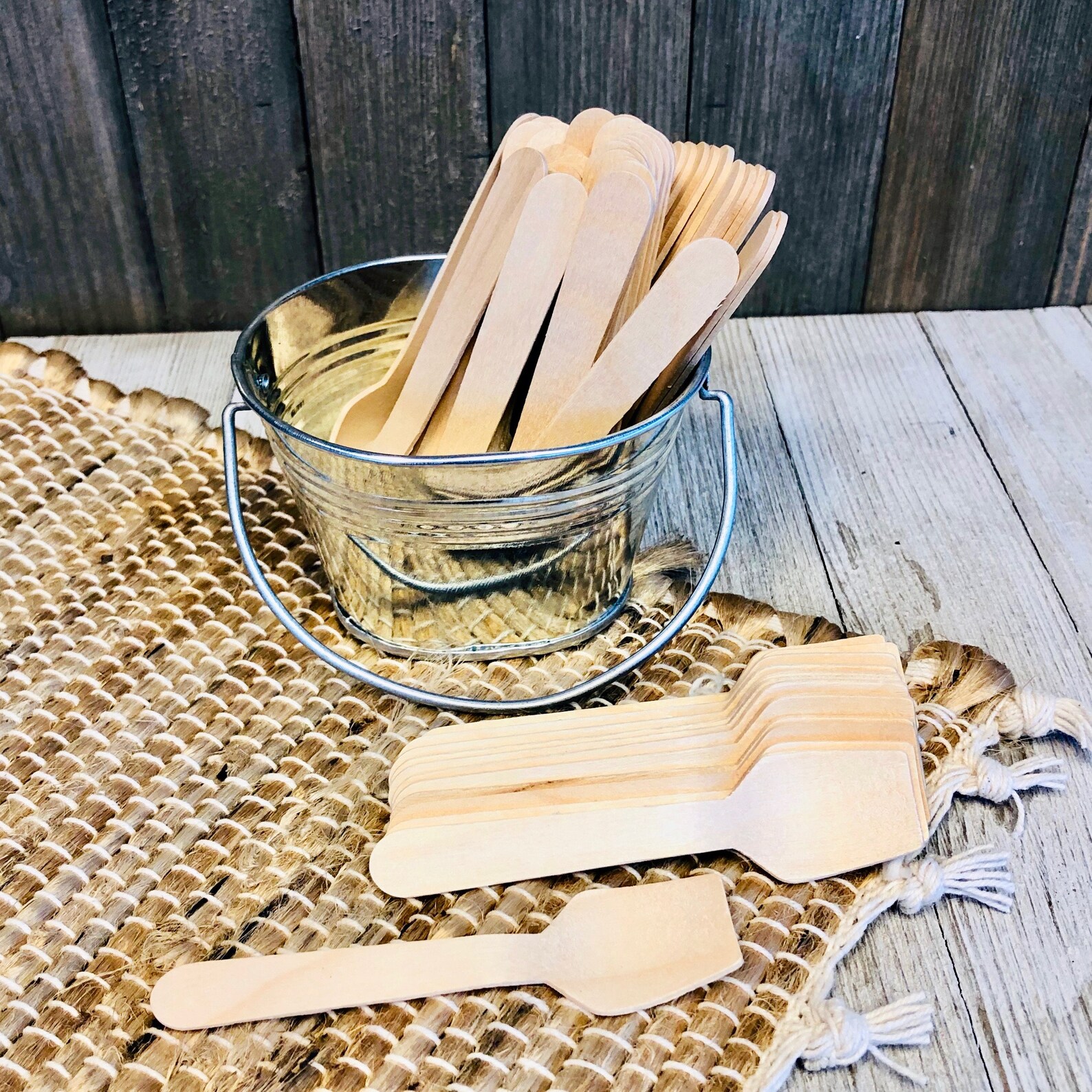 150 Wooden Mini Taster Spoons Ice Cream Spoon Birthday Etsy