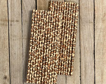 50 Leopard Print Paper Straws - Animal Print Paper Straws - Safari Jungle Zoo Birthday Party Supply - Free Shipping - Cake Pop Sticks