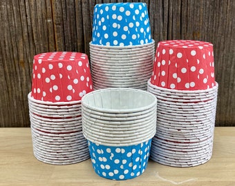 100 Bulk Patriotic, July Themed Snack Cups, Candy Cups, Nut Cups, Bulk Party Supply, Mini Ice Cream Cup, Paper Nut Cup, Free Shipping