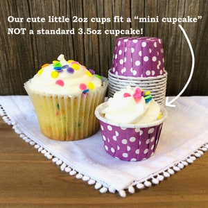 100 Rainbow Themed Snack Cups, Candy Cups, Nut Cups, Mini Cupcake Baking Cup, Paper Nut Cup Orange Yellow Bue Green Purple image 4