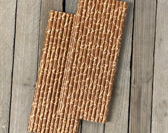 50 Giraffe Print Paper Straws - Animal Print Paper Straws - Safari Zoo Birthday Party Supply - Free Shipping - Cake Pop Sticks