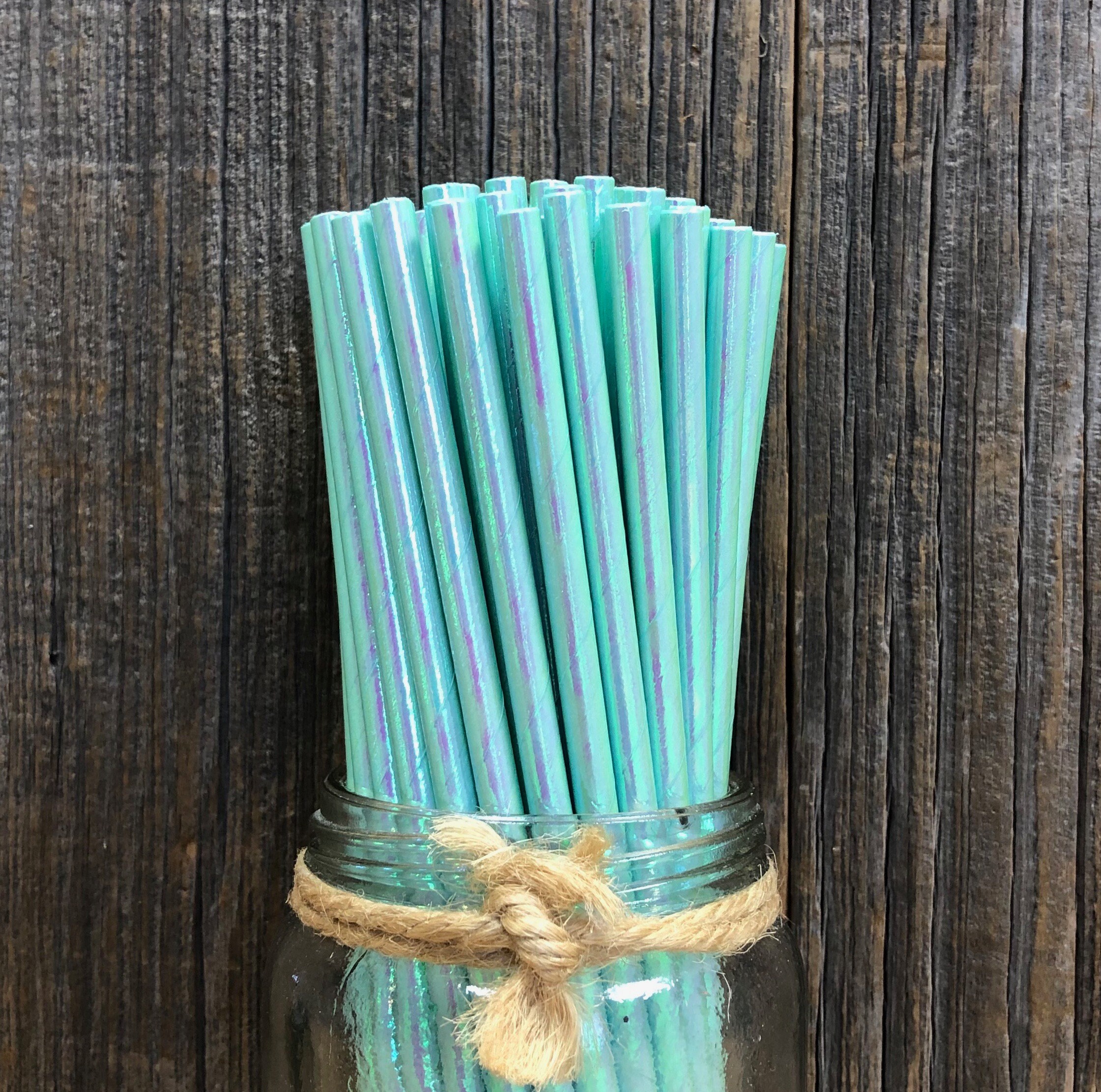 100 Iridescent Straws Baby Shower Wedding Birthday Supply Etsy