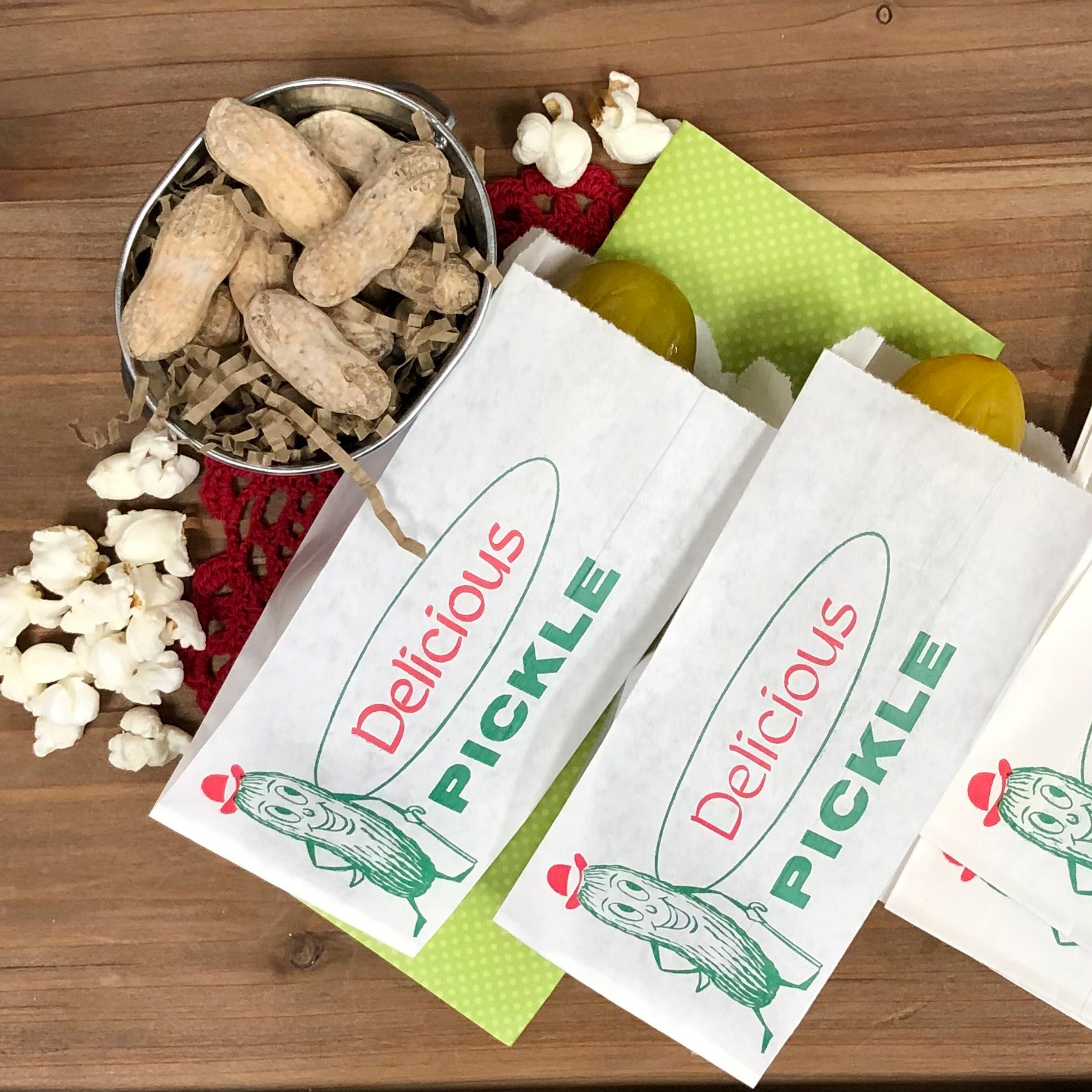 50 Paper Pickle Sacks Pickle Bags Carnival Supply Party Etsy