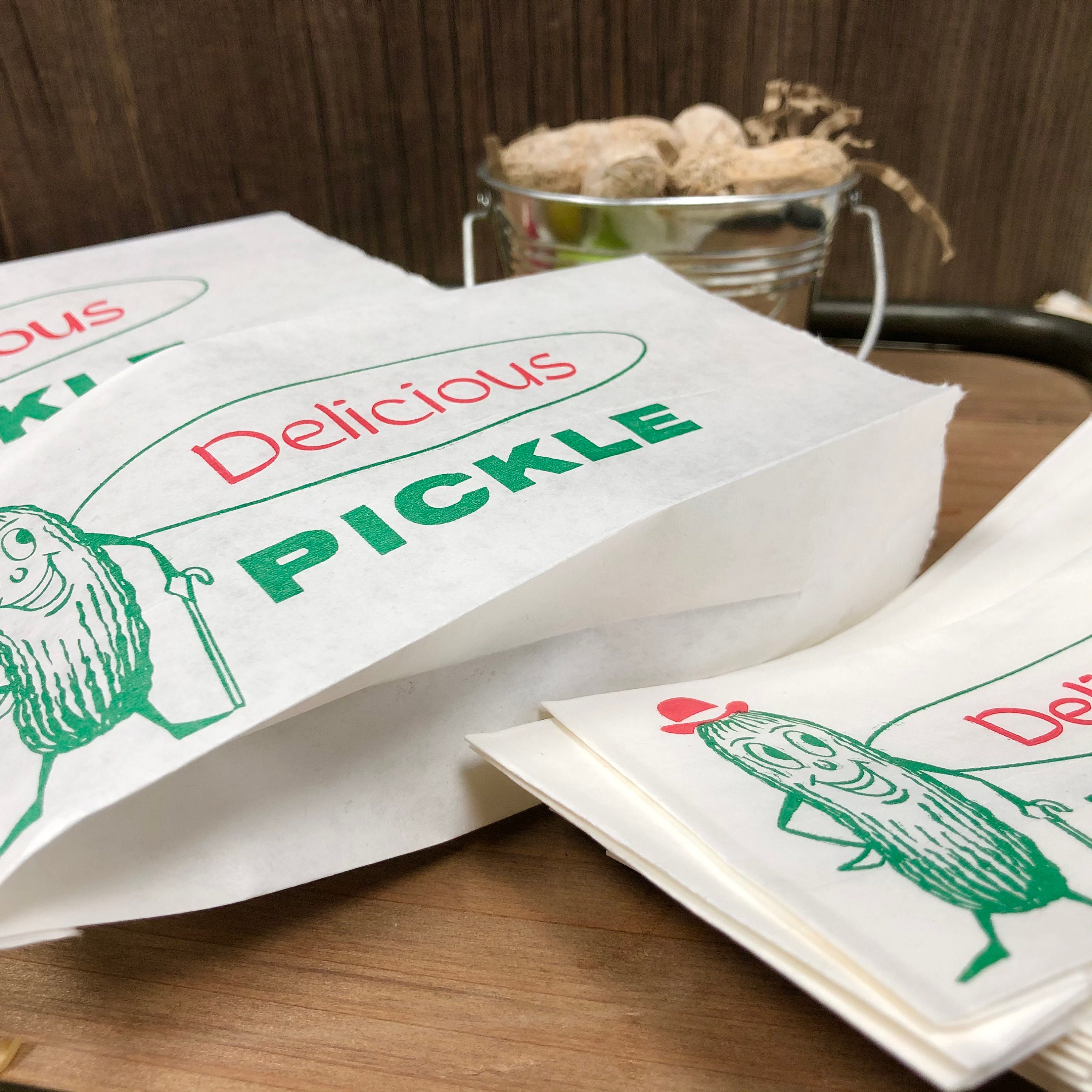 50 Paper Pickle Sacks Pickle Bags Carnival Supply Party Etsy