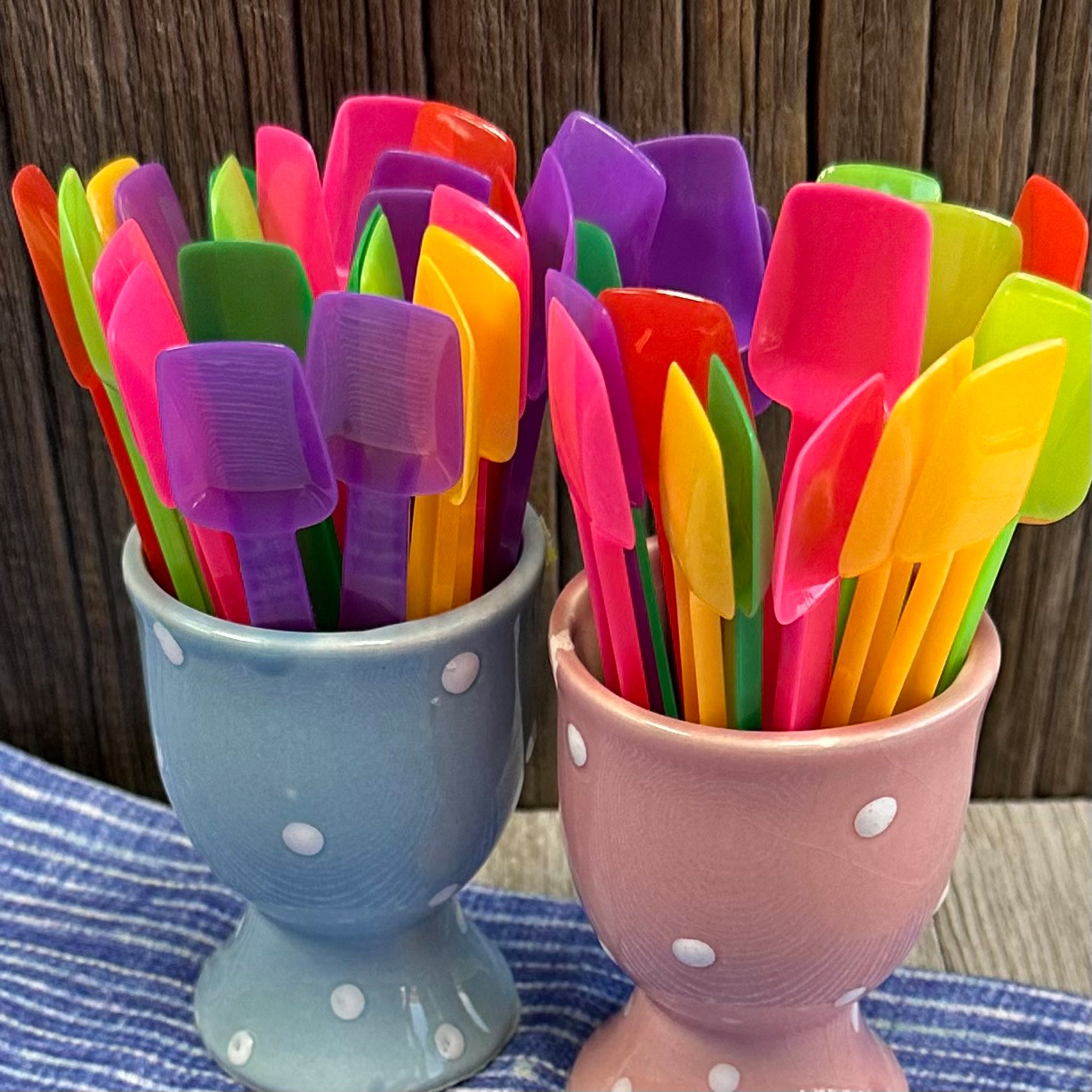 Mini cuillères de dégustation en plastique pour fêtes d