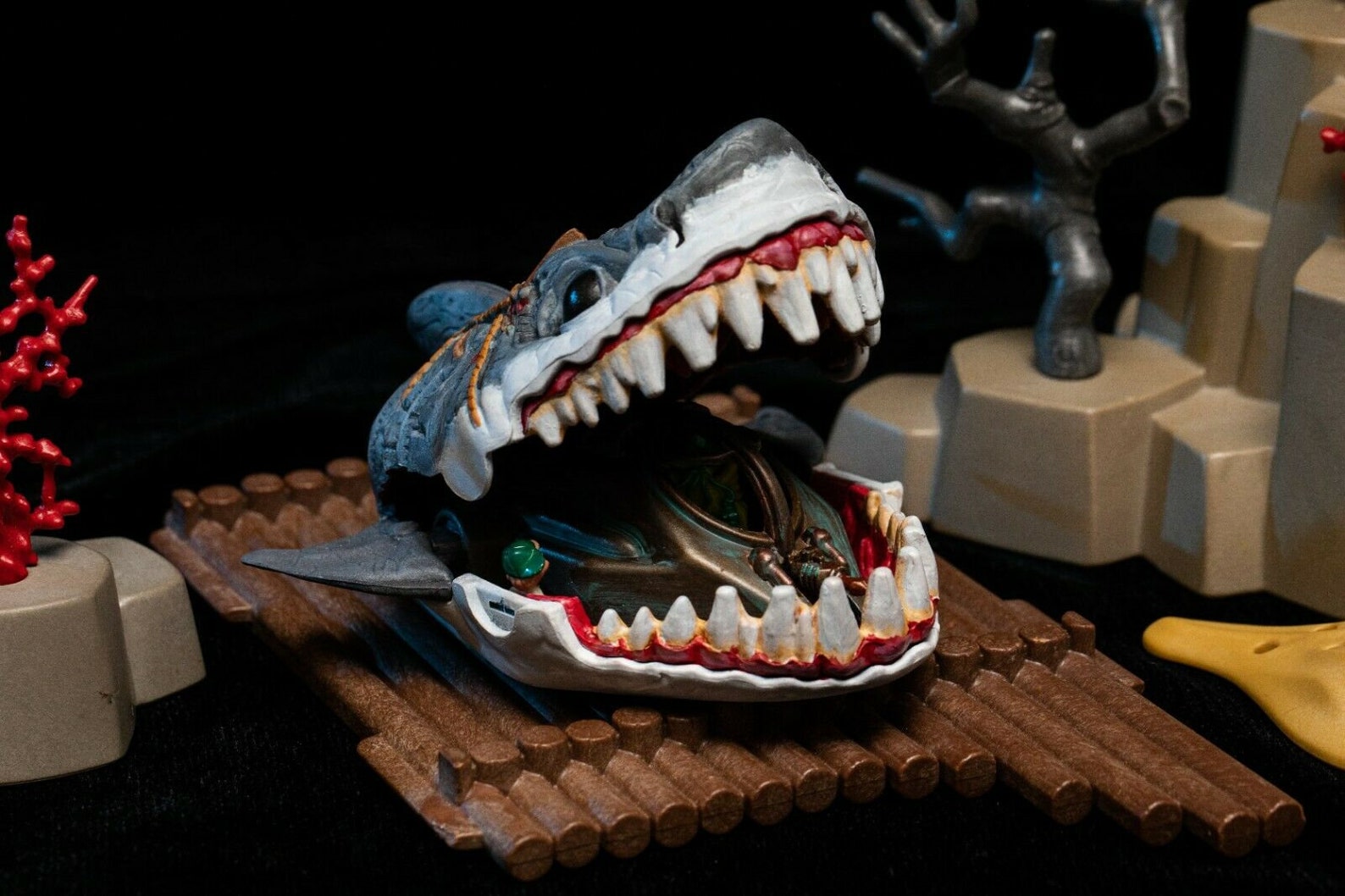 Custom Painted Mighty Max Caught by the Maneater Shark Etsy UK